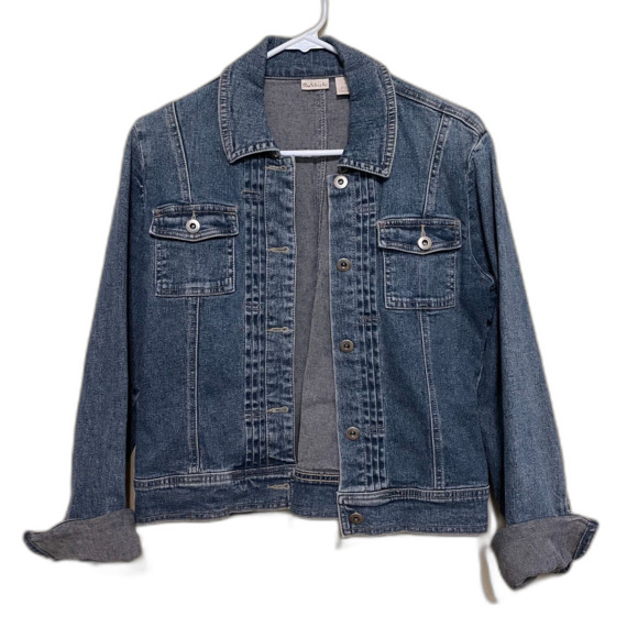 Rubbish Nordstrom Denim Jean Jacket Womens Medium Blue Medium Wash Stretch Y2K - Picture 1 of 5
